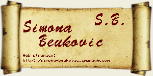 Simona Beuković vizit kartica